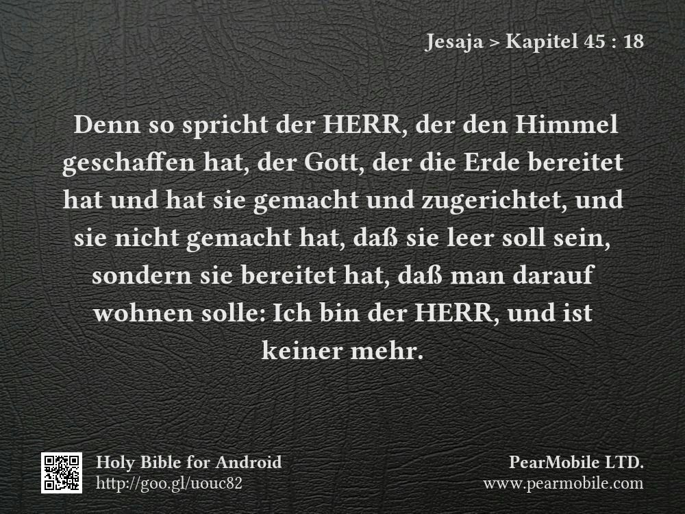 Jesaja, Kapitel 45:18